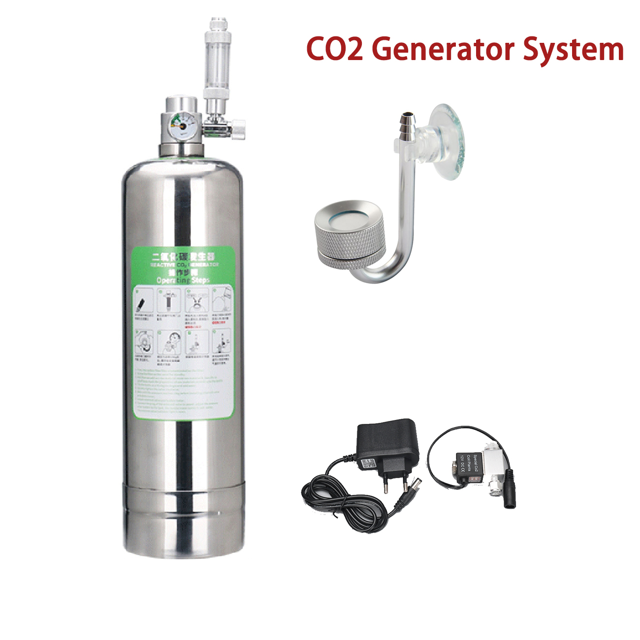 Aquarium Fish Store - Aquarium CO2 Generator system Kit Stainless