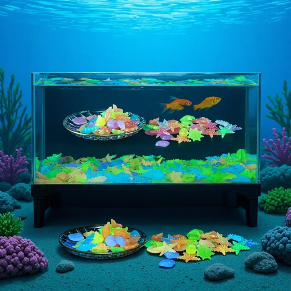 Aquarium Fish Store - Glowing Luminous Ocean Stones Fluorescent Conch