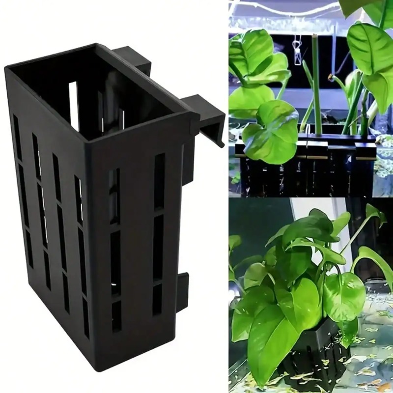 Aquarium Fish Photography - Aquarium Plant Holder Black Plastic Basket