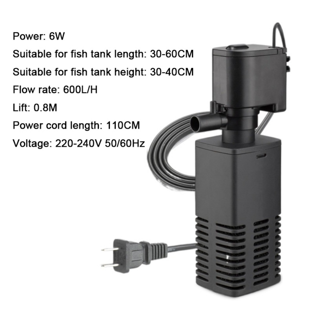 Fish Tank Filter Aquarium - Plastic 3 in 1 Fish Tank