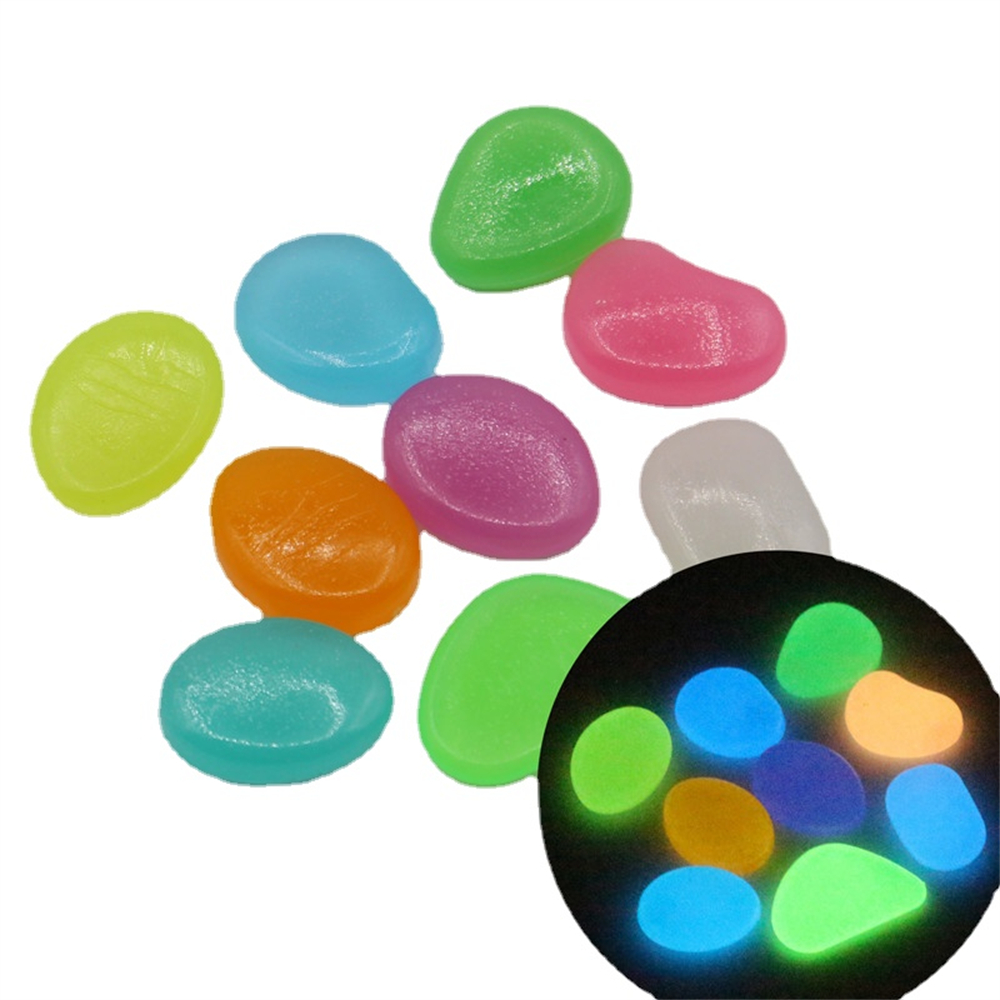 Aquarium Fish Store - 50pcs Luminous Stone Fluorescent Gravel Pebbles