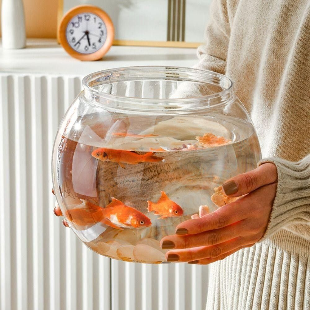 Aquarium Fish Fishing - New Transparent Fish Tank Round Unbreakable