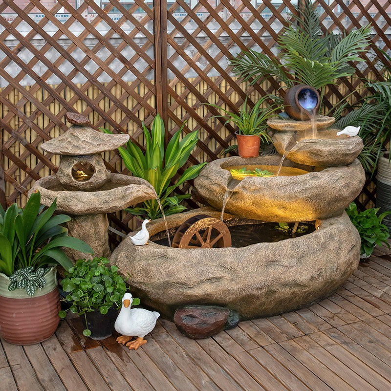Outdoor Balcony Fish Pond Cour - đánh giá và giá Aquarium Fish Pond