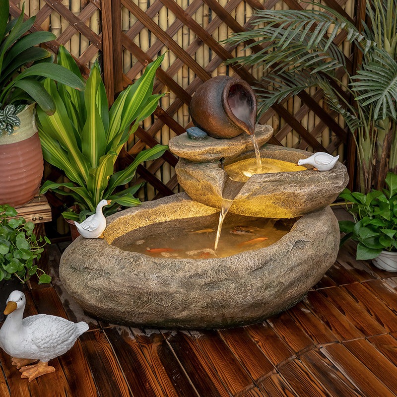 Outdoor Balcony Fish Pond Cour - đánh giá và giá Aquarium Fish Pond