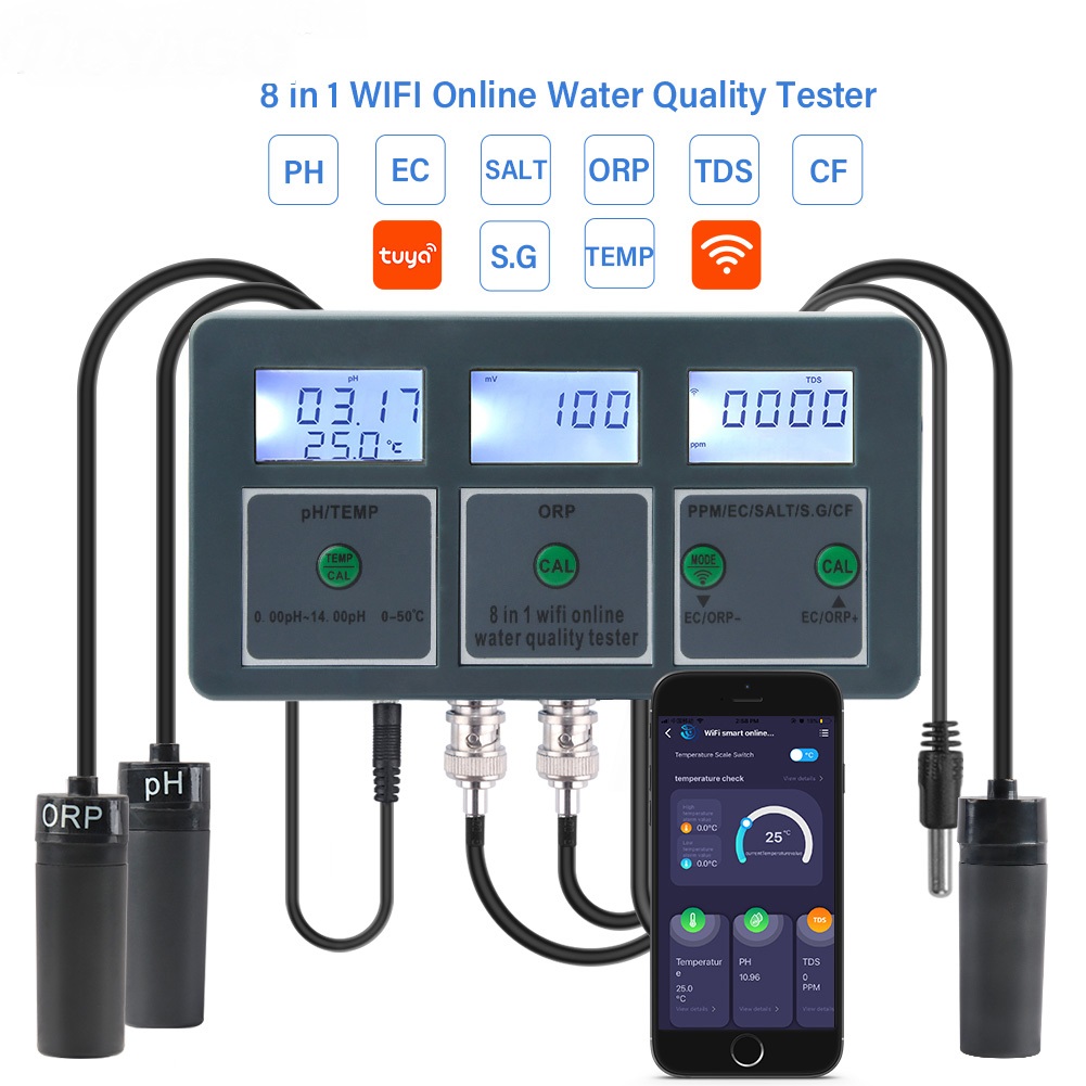 Tuya WiFi Digital PH ORP TDS E - đánh giá và giá Aquarium Fish Online