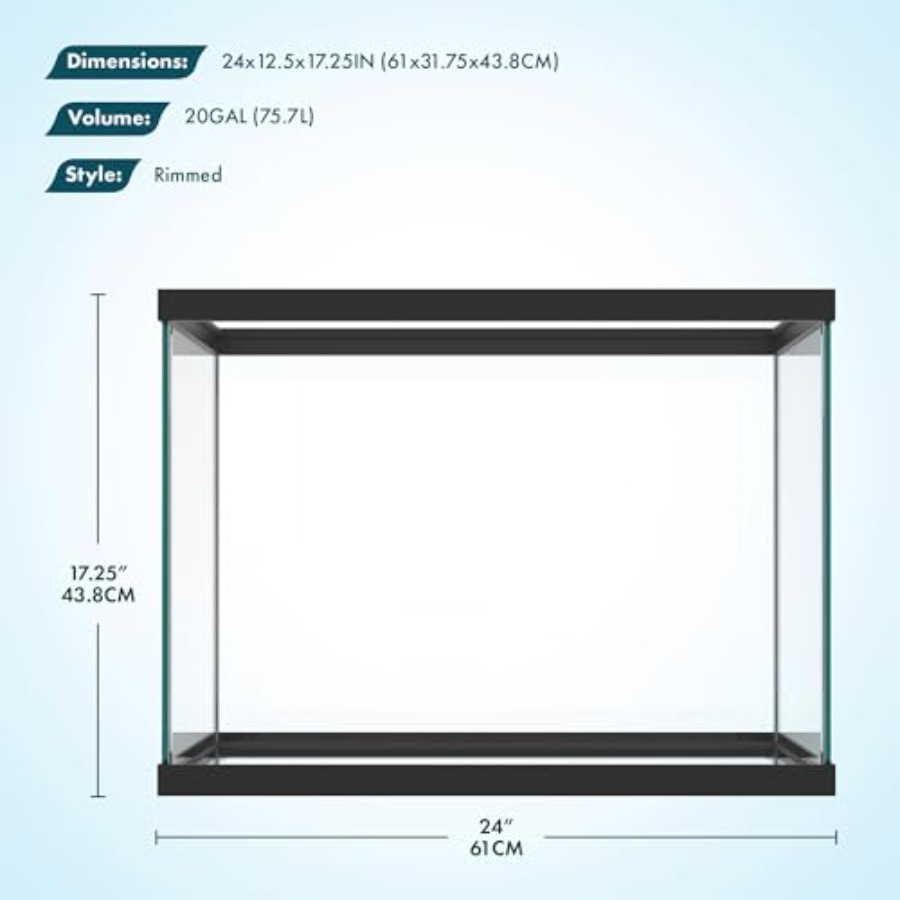 20 Gallon Glass Aquarium - 24  - đánh giá và giá Fish Toy In Aquarium