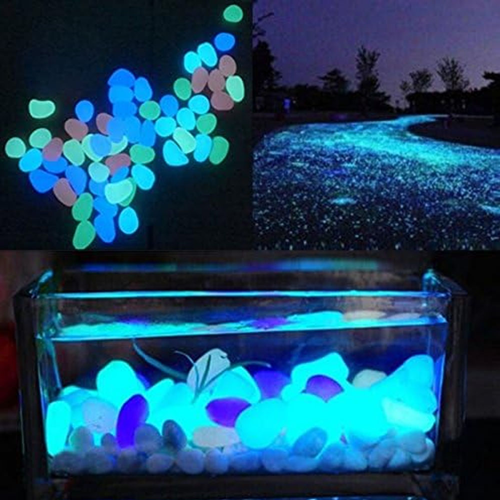 Fish Tank Rocks Glow Blue Pebb - đánh giá và giá Aquarium Fish Photography