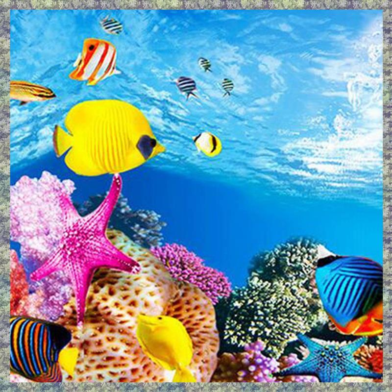 WON Aquarium Background Paper  - đánh giá và giá Fish In Aquarium Picture